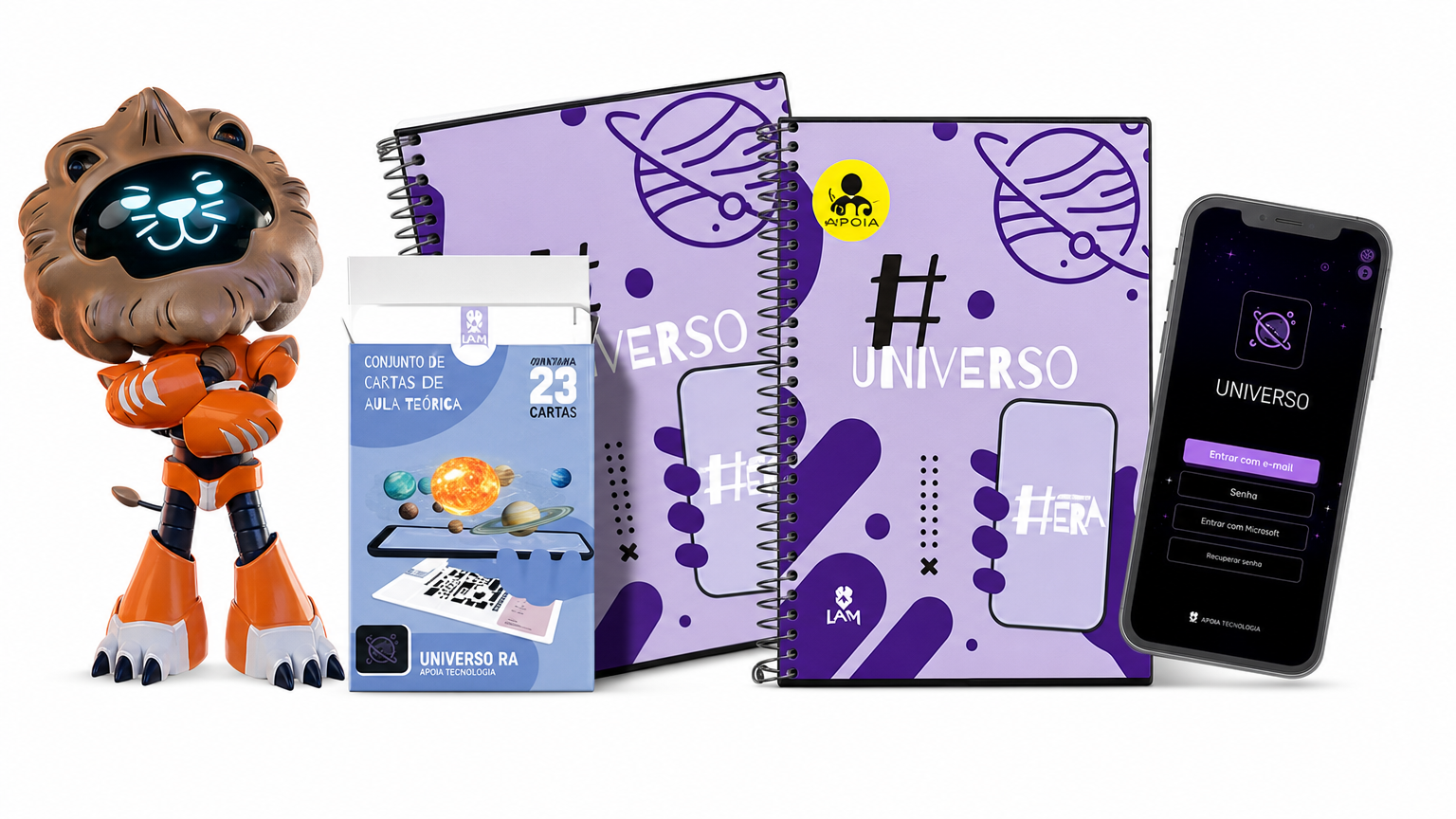 Coleção Universo — livro, cards e aplicativo em realidade aumentada