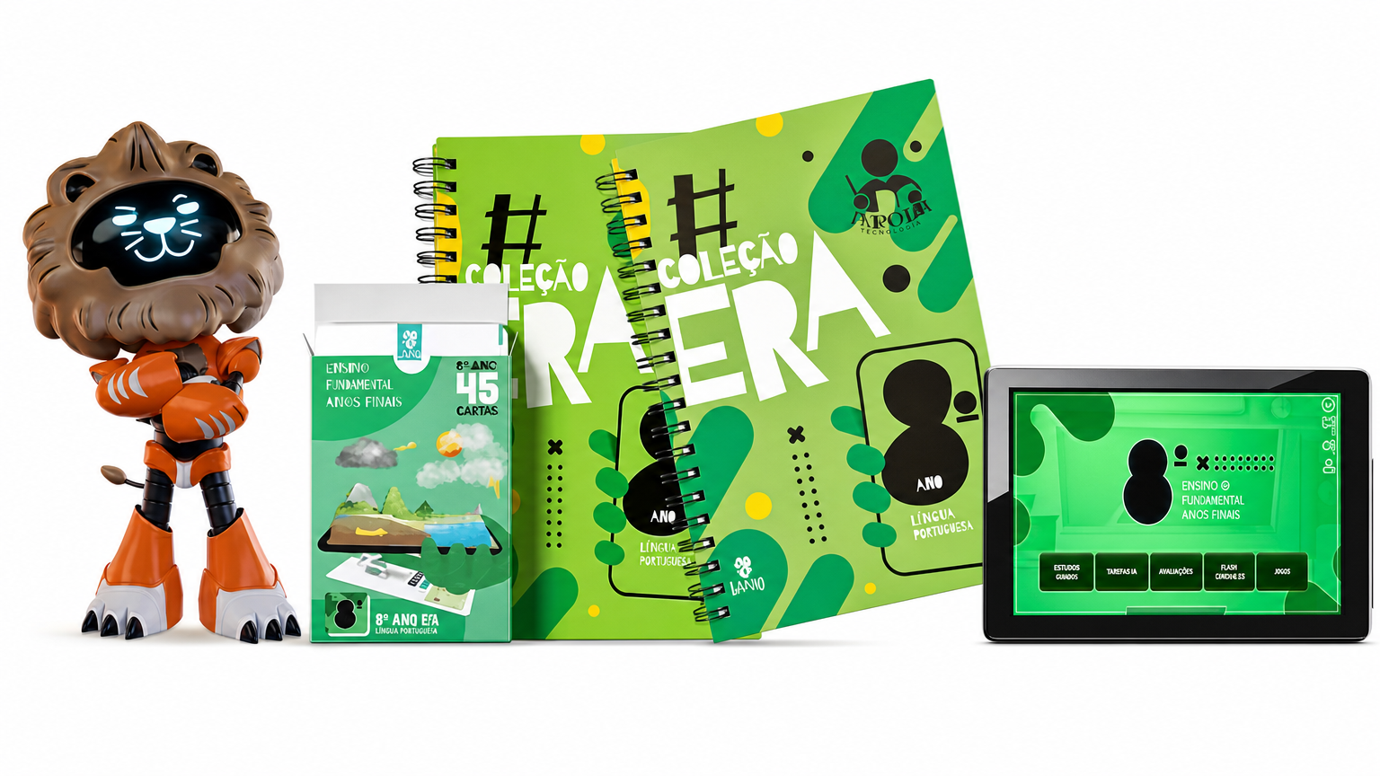 Coleção 8º ano — livro, cards e aplicativo em realidade aumentada