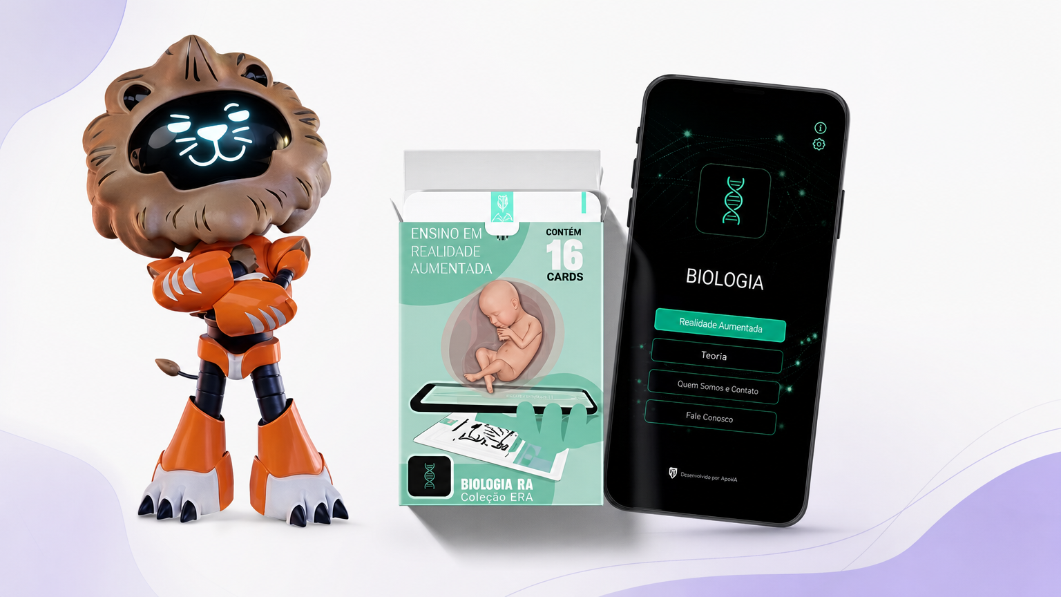 Coleção Biologia — livro, cards e aplicativo em realidade aumentada