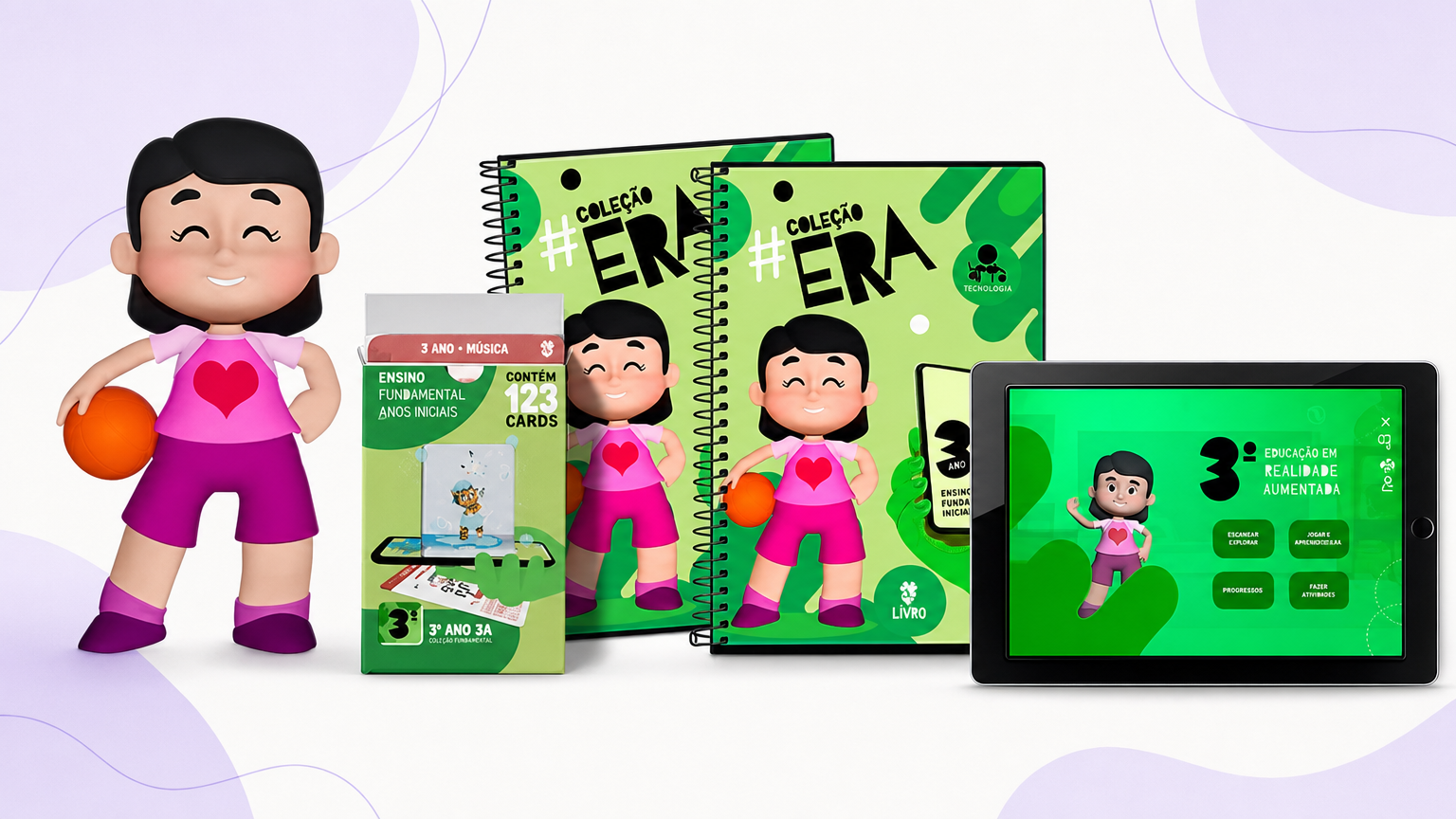 Coleção 3º ano — livro, cards e aplicativo em realidade aumentada