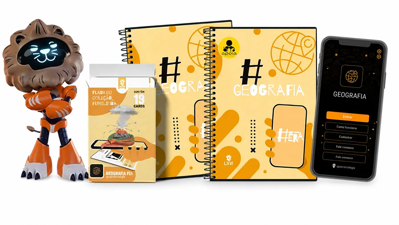 Coleção Geografia — livro, cards e aplicativo em realidade aumentada